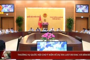 國會常務委員會就《測量與地圖法》草案提意見。（圖源：國會時政視頻截圖）