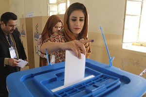 當地時間9月25日，伊拉克庫爾德自治區(庫區)舉行的獨立公投，，預計當地時間26日晚些時候將有初步統計結果。（圖源：視覺中國）