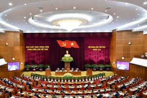 黨中央十二屆六中全會第４天議程現場。（圖源：NB）