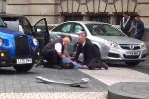 肇事司機被捕現場。（圖源：互聯網）