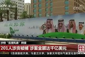 沙特201人涉貪被捕。（圖源：CCTV視頻截圖）