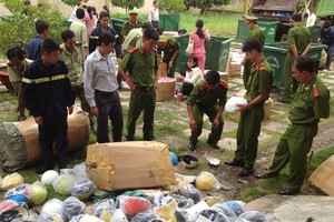 職能單位每年都查獲大量“山”帽品牌的贗品。