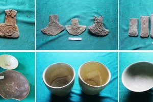 出土的多種珍稀、價值不菲的實物、古董一瞥。（圖源：光強）