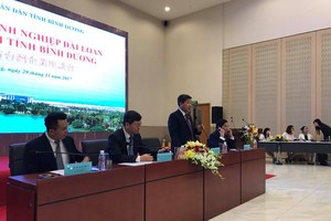 圖為平陽省計劃與投資廳最近舉行的平陽省台灣企業座談會一隅。（圖源：互聯網）