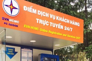 第三郡武文秦街與國際廣場交界處設置了一個現代、寬敞的電力服務在線交易亭。