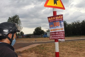 無視禁令，隆城縣祿安鄉到處都是劃分買賣地皮的 “項目”。