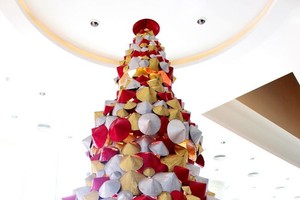 別具獨特的斗笠聖誕樹。