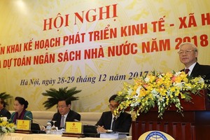 阮富仲總書記作指導發言。