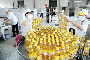 植物油生產線一隅。