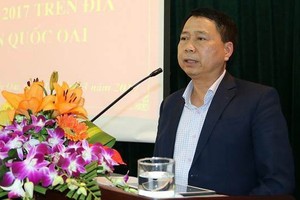 圖為河內市國威縣人委會主席阮洪林。（圖源：國威縣新聞網）