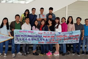 考察團在新山一機場合影。