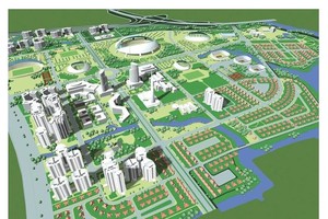 迪哲國家體育聯合區透視圖。