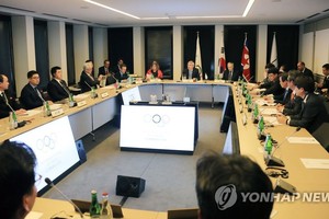當地時間1月20日，韓朝與國際奧委會有關朝鮮參奧的會談在瑞士洛桑舉行。圖為會議現場。（圖源：韓聯社）