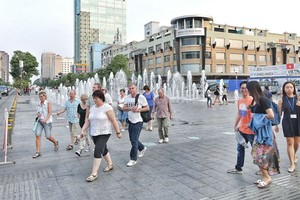 圖為第一郡阮惠步行街一瞥。（圖源：白楊）