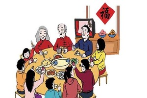家人團聚樂陶陶。（示意圖源：互聯網）