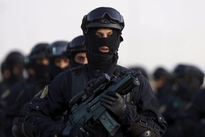 沙特首度公開招募女兵。（圖源：路透社）