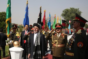 阿富汗總統加尼(前左一)。（圖源：新華網）