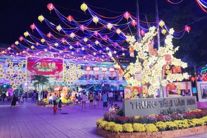 第五郡文化中心張燈結彩迎春禧。仁建 攝