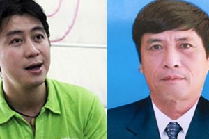 潘巢南（左）與原C50局長阮清化。（圖源：互聯網）