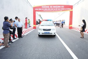 安霜N1地下通道昨(14)日上午正式通車。