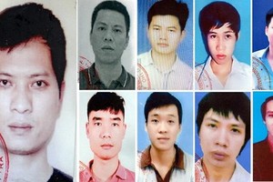 通緝令上的9名嫌犯圖片。（圖源：人民公安報）