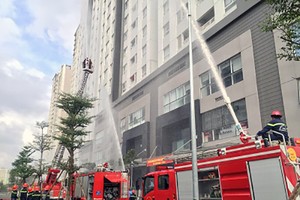 第二郡某公寓進行消防演習。 （圖源：PCCC）