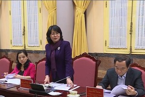 國家副主席鄧氏玉盛在會議上發表指導意見。（圖源：視頻截圖）