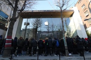 蘋果在韓國首爾的一家專營店。（圖源：海外網）