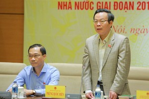 國會副主席、國會監察團長馮國顯主持會議並發表講話。（圖源：陽江）