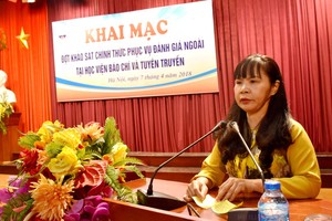 教育質量檢定中心主任阮芳娥副教授、博士致開幕詞。（圖源：麗秋）