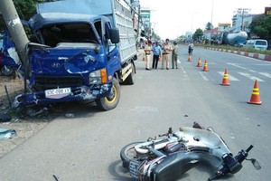 該起交通事故現場。（圖源：裴鐮）