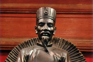 文廟-國子監內的朱文安先師塑像。（圖源：文廟-國子監）