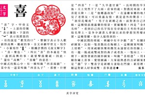 說文解字 『喜』