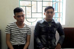 被拘捕的兩名嫌犯潘英俊(右)及胡文德。（圖源：N.Phan）
