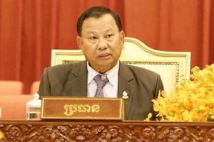 賽沖當選柬埔寨第四屆參議院主席。（圖源：AKP）