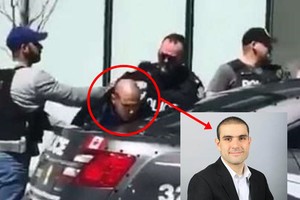 嫌犯在肇事後試圖駕車逃逸，警方在幾個街區遠的位置將其逮捕。（圖源：互聯網）