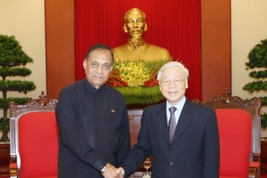 阮富仲總書記接見賈亞蘇里亞議長。（圖源：智勇）