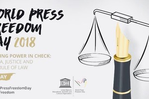 世界新聞自由日海報圖。（圖源：聯合國）