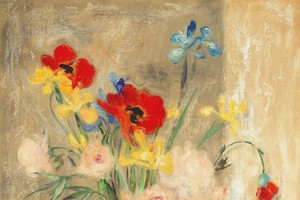 黎譜畫家的作品《靜物花》。