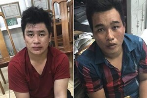 被逮捕的2名嫌犯阮晉財(左)與阮黃珠富。