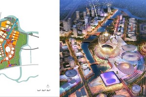 圖為第二郡安富坊迪哲國家體育聯合區比例尺為1/2000的分區規劃方案。