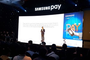 Samsung Pay付款系統推介發佈會一瞥。（示意圖源：互聯網）