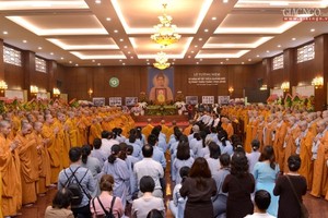 圖為釋廣德菩薩為法自焚55週年緬懷儀式現場一瞥。（圖源：覺悟報）