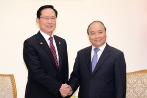 同日下午政府總理阮春福接見了宋永武部長。（圖源：光孝）