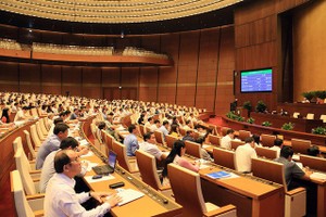 國會議事堂表決場景一瞥。