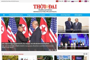 《時代電子報》老撾和高棉文版啟動。（圖源：網站截圖）