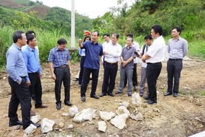 黎廷壽副部長（左四）與工作團實地檢查。（圖源：交通報）