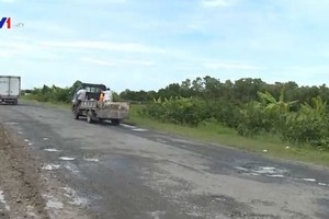 管露-鳳協路線當前損壞嚴重。（圖源：VTV）