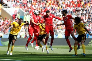 比利時-突尼斯比賽一瞥。（圖源：互聯網）