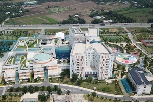 已於本月1日投入活動的平政縣武陳志街15號市兒童醫院全景。